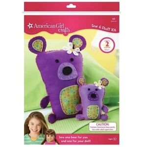 American Girl Crafts Sew & Stuff DIY Plush Bear Set Creative Play Gift Kit
